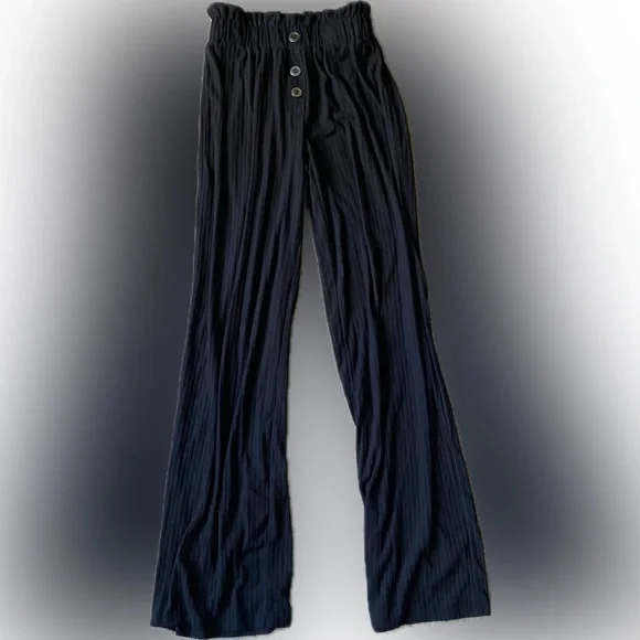Joe B Pants Jumpsuits Joe B Ribbed Wide Leg High Rise Pants